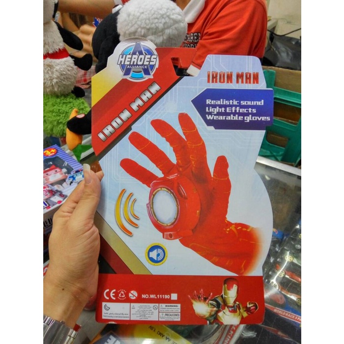 mainan iron man / sarung tangan ironman