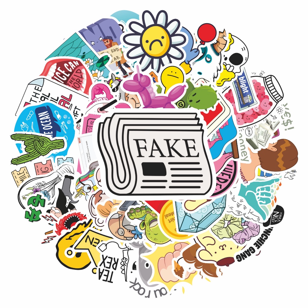 

COD✨ 50 Pcs Stiker Pack Random pack Anti Air Untuk Dekorasi Notebook Sepeda Skateboard Handphone DIY