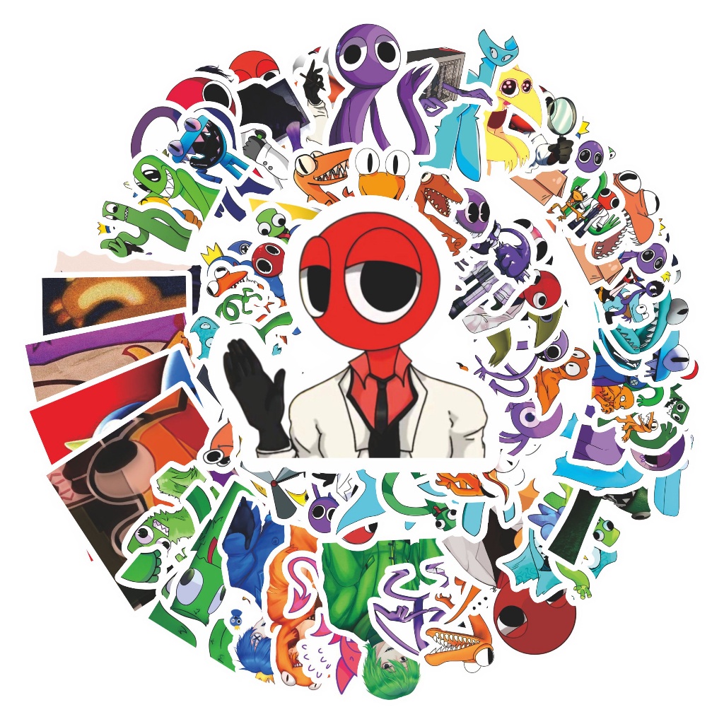 

COD✨ 50 Pcs Stiker Pack Motif Kartun Rainbow Friends Air Untuk Dekorasi Notebook Sepeda Skateboard Handphone DIY