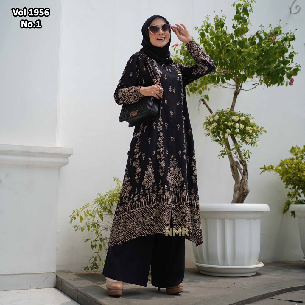 NMR Setelan Celana Kulot Tunik Rayon D Vol 1956-1