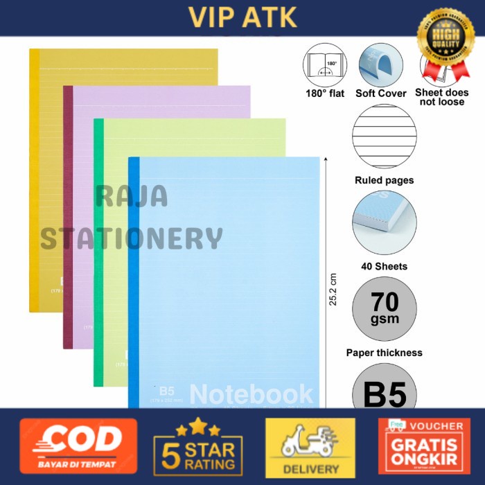 

JOYKO NOTEBOOK B5 GARIS BUKU TULIS JOYKO B5 PER PACK NB-705 [12PCS] alat tulis kantor atk