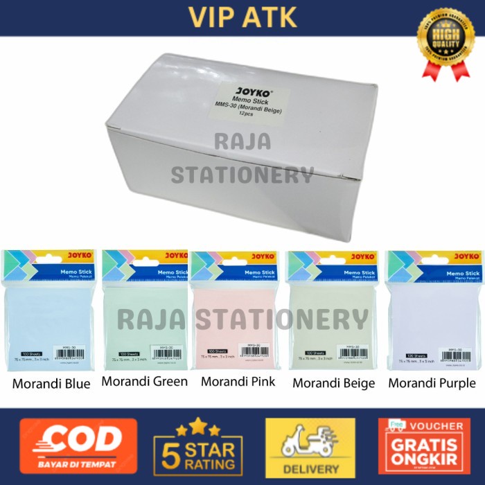 

JOYKO MEMO STICK 8CM STICKY NOTES KERTAS MEMO PASTEL MMS-30 [12PCS] - VIOLET alat tulis kantor atk