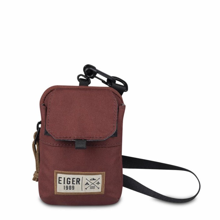 Mark Tas Selempang Eiger X-Card Holder Multi Pouch Tas Selendang Tas Bahu - Maroon