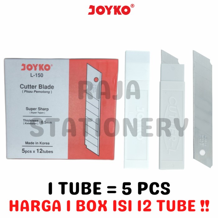 

JOYKO REFILL CUTTER BLADE ISI ULANG CUTTER BESAR PISAU L-150 [12PCS] alat tulis kantor atk