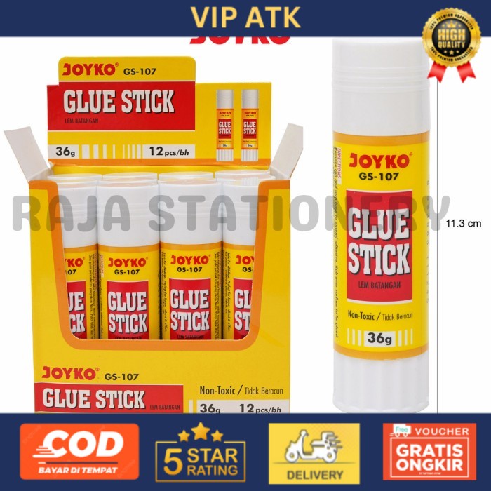 

JOYKO GLUE STICK 36g LEM BATANG STIK JOYKO BESAR GS-107 1 BOX 12 PCS alat tulis kantor atk