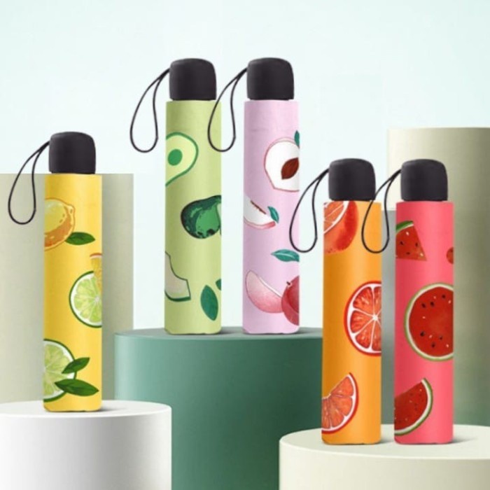 Payung Lipat Murah Import tebal kokoh Motif Buah Buahan Payung Manual - Semangka