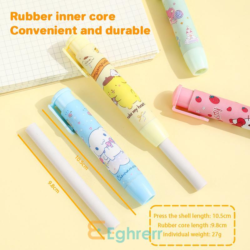 

✨EG-Penghapus Pensil Mekanik Karakter Mechanical Eraser Lucu Hapusan Eraser Lipstik Retractable Cute Eraser Korean Style Penghapus Pencil-Eghrerr