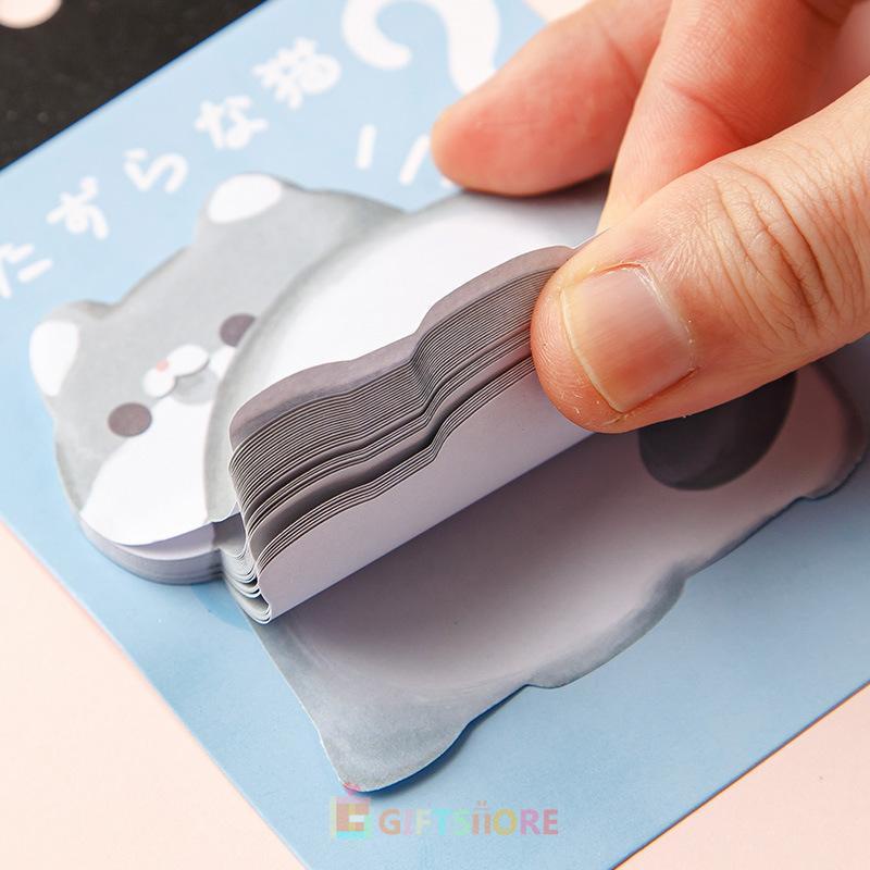 

✨COD 30lembar Kartun Lucu Seri Berbentuk Hewan Peliharaan Vertikal Sticky Notes Anak Portable Robek Kertas Catatan-GS