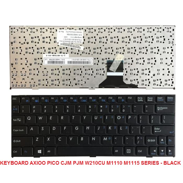 KEYBOARD AXIOO PICO PJM CJM W210CU ZYREX M1100 M1110 M1115 LW1221BBK H80CG MP1291 WAKAMINI 1291
