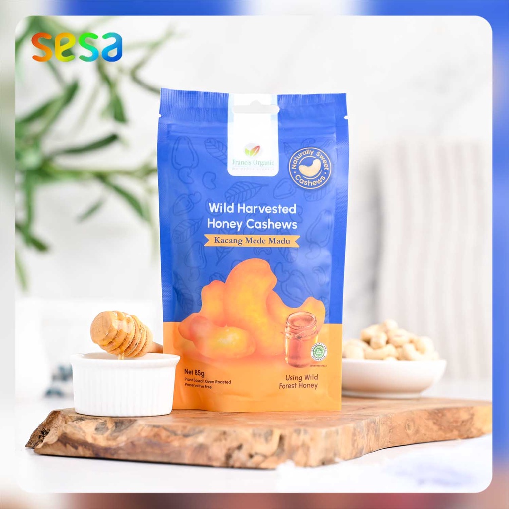 

FRANCIS ORGANIC Cashews Honey 85gr - Kacang Mede Panggang