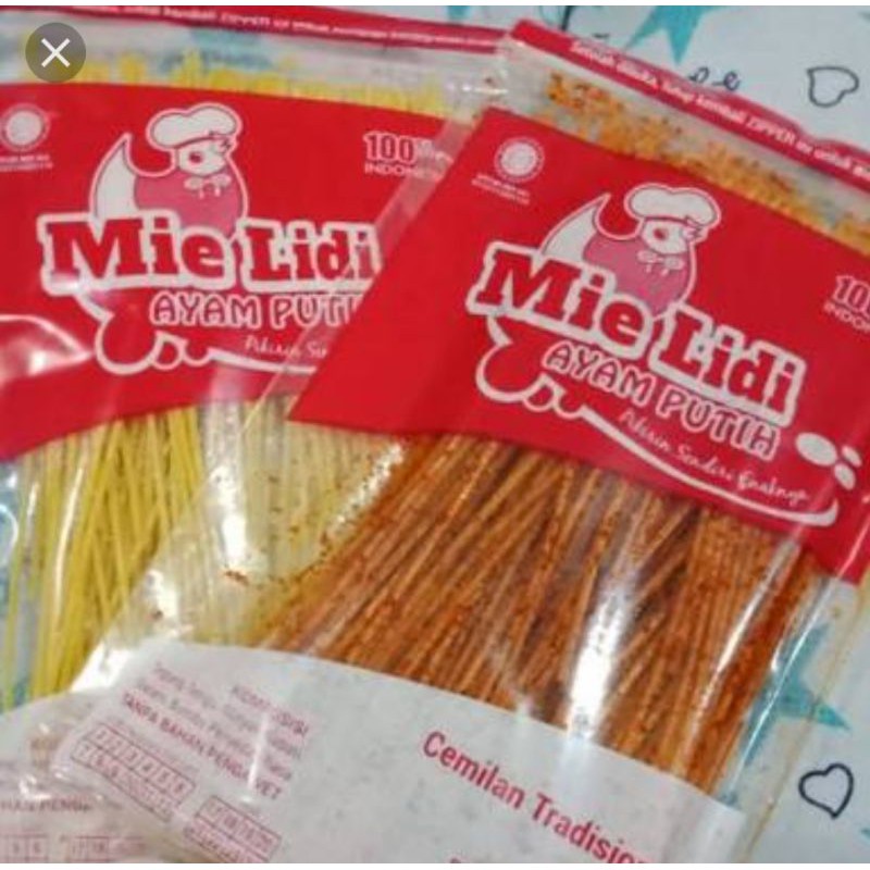 

LIDI LIDIAN/MIE LIDI RASA PEDAS DAN ASIN BERAT 70 g