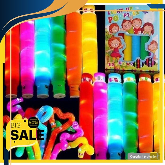 NEWS Mainan Anak Viral Pop Tubes Light Up Tubes Pop Pipes Led