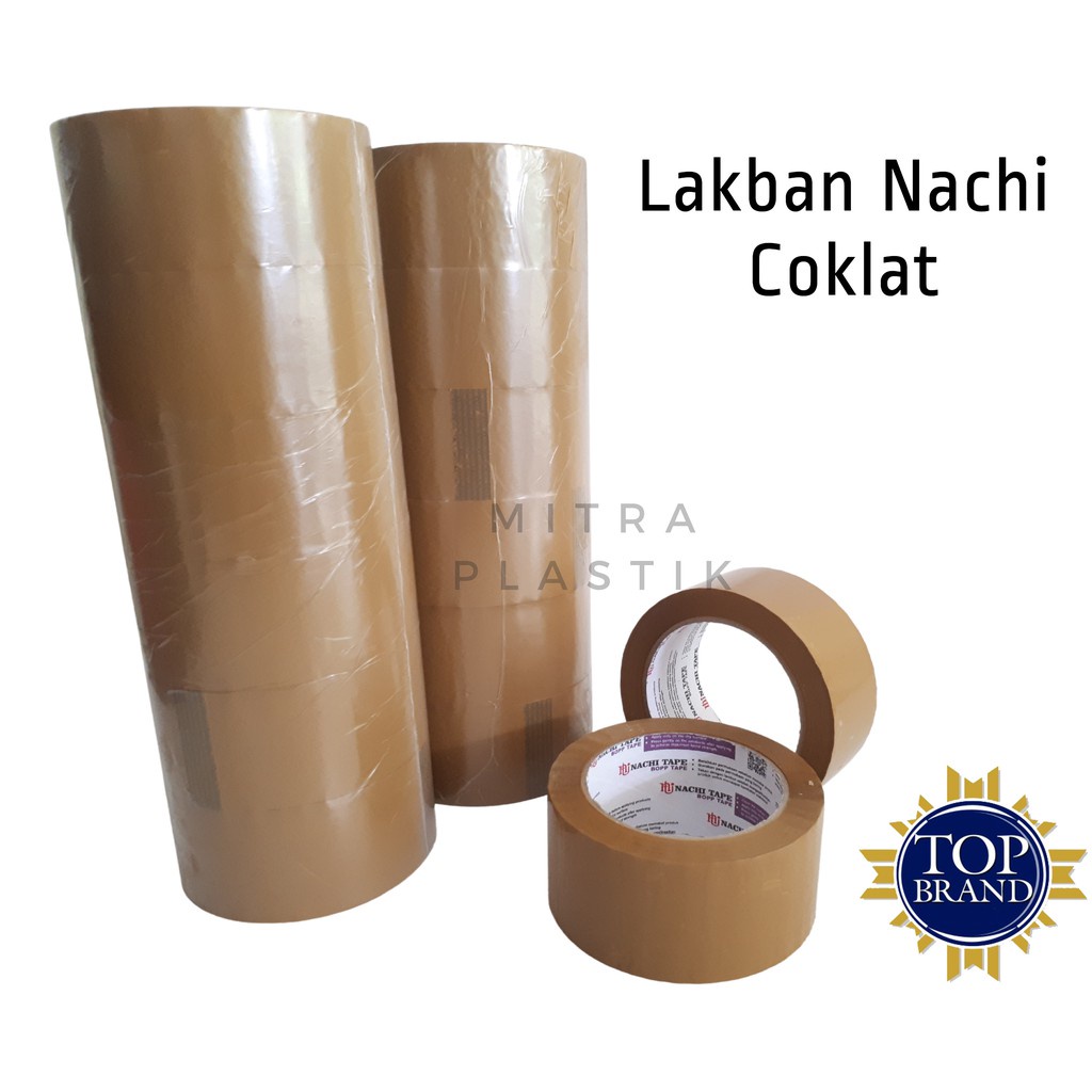 

Lakban Nachi Coklat 2" OPP Tape Solatip 48 mm 100 yard 2 inch