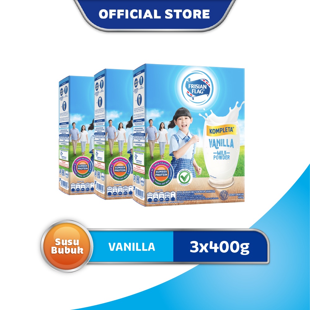 

Frisian Flag Kompleta Vanilla 400 gr x 3