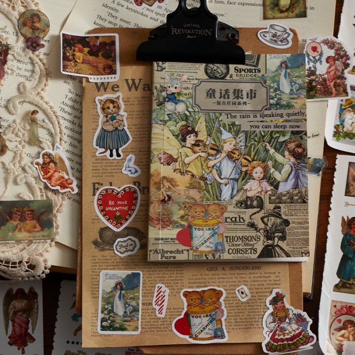 

Buku Sticker Vintage Scrapbook Isi 20 Lembar Retro Stickers Aesthetic RB9