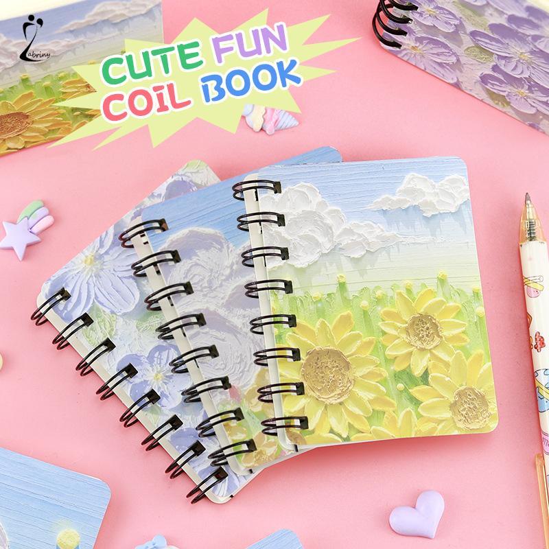 

Notebook Kartun Coil Lukisan Minyak Hewan Notebook Mini Siswa Alat Tulis Z