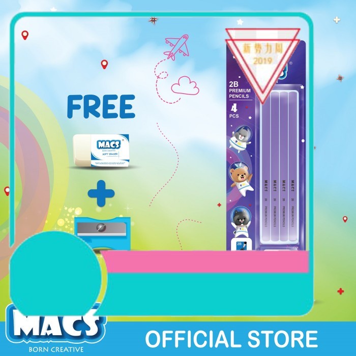 

MACS Pensil 2B Premium Segitiga 4CT Violet