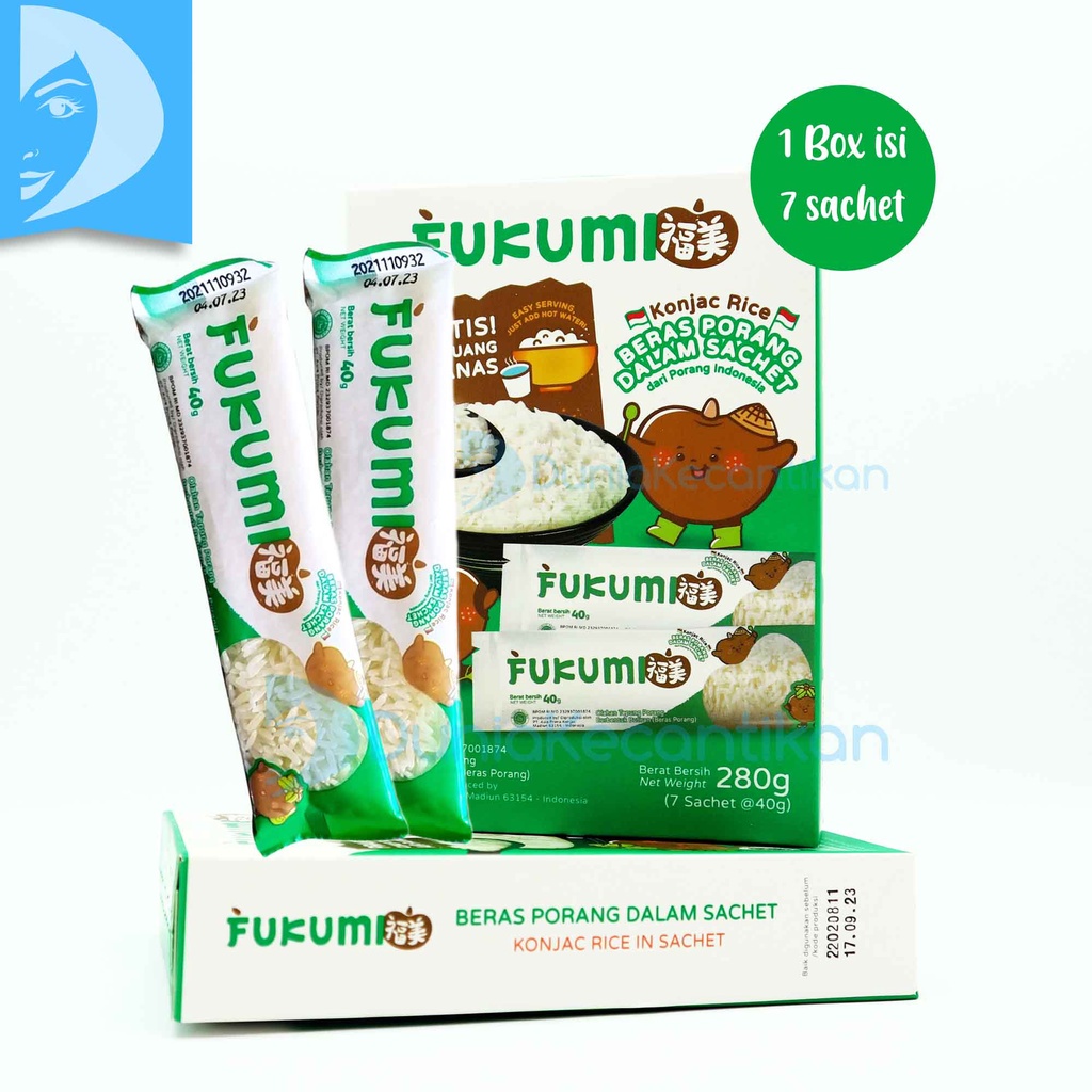 

Fukumi Beras Porang Box Sachet Nasi instan Siap Saji Instant Rice Konjac Rice Nasi Diet Instan Beras Shirataki