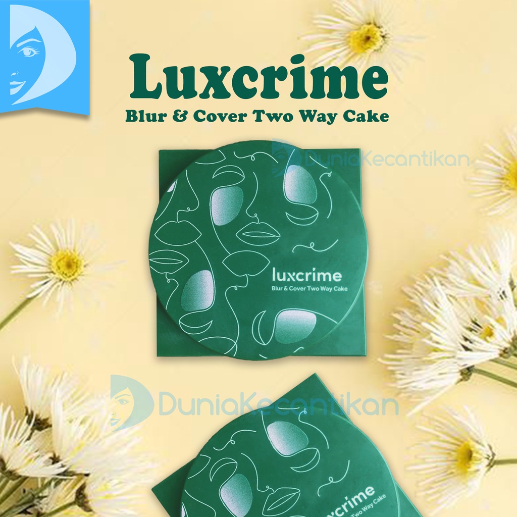 Luxcrime Blur & Cover Two Way Cake Powder Bedak Padat TWC Bedak Foundation Luxcrime