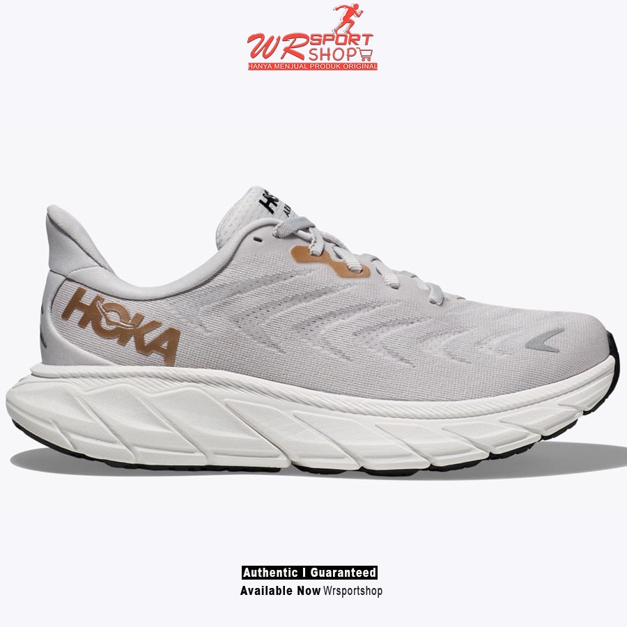 Sepatu Lari Wanita Hoka Arahi 6 Nimbus Cloud / Rose Gold ORIGINAL