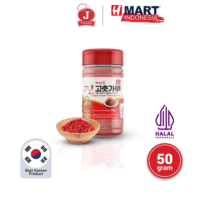 

JIN Red Pepper Flake - Cabai Kasar Korea - Gochugaru 50g