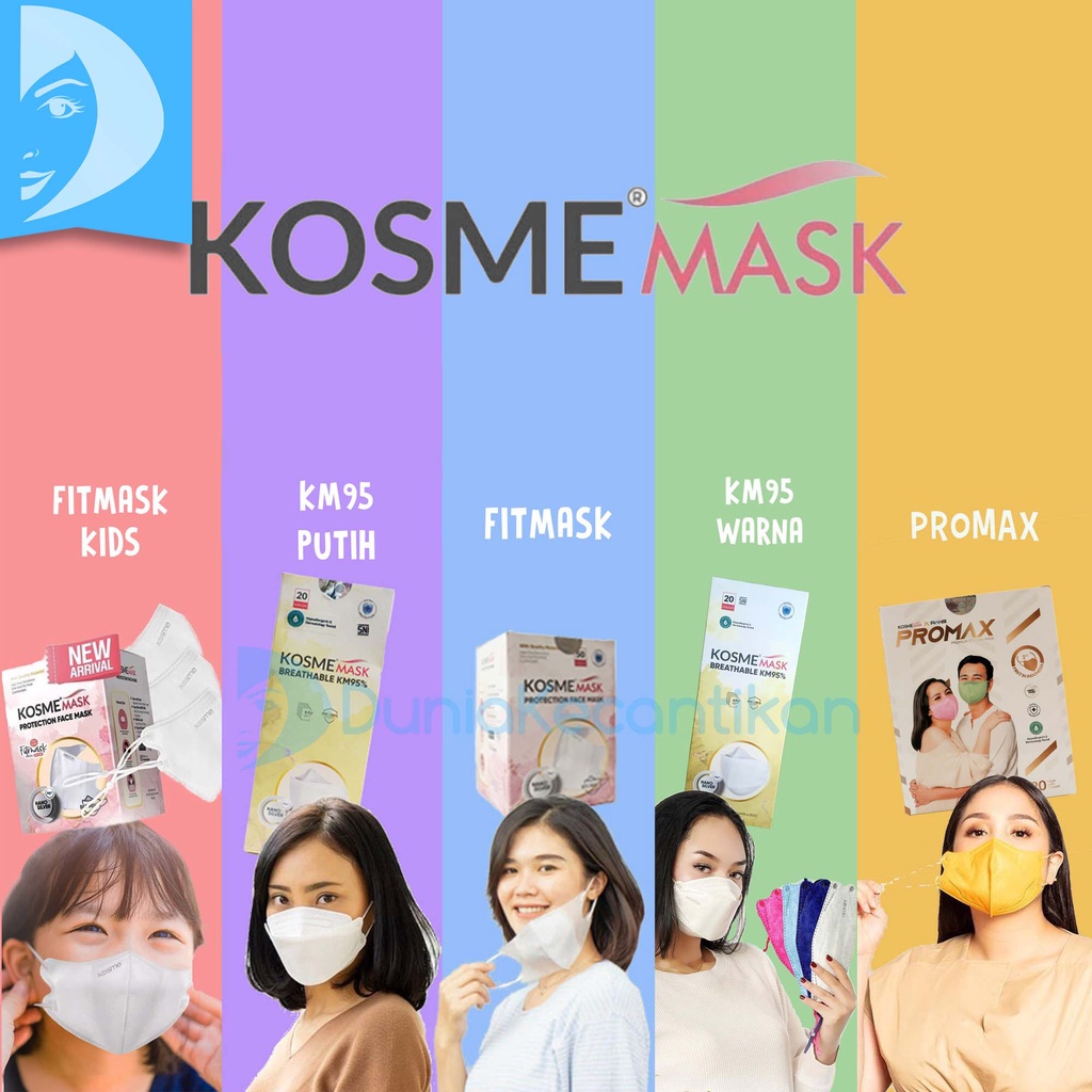 Kosme Mask Fitmask / Masker Duckbill Fit Mask / Fitmask Kids / Kosmemask KM 95 Masker Anti Jerawat K
