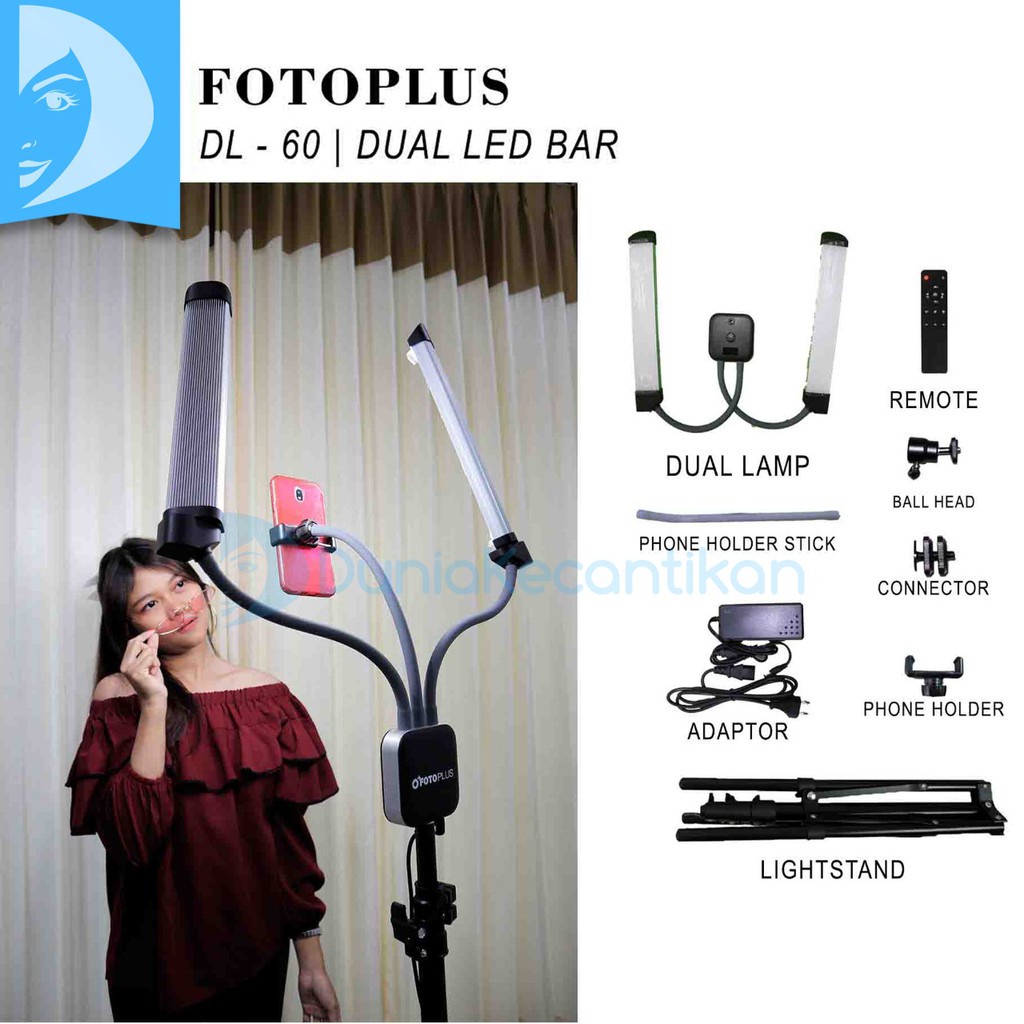 Glam Light Fotoplus DL - 60 Bi-Color Lighting LED | Lampu Eyelash Extension | Glamcor - DKMALL