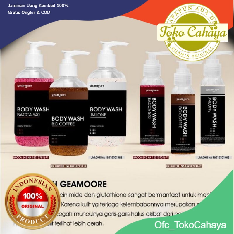 ORIGINAL!! GEAMOORE! Body Wash 100ML BPOM/Body Wash Viral TERMURAH