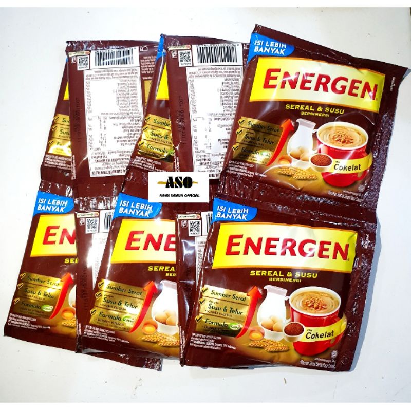 

Sale !! ENERGEN COKLAT 32g RENCENG KEMASAN BARU ISI LEBIH BANYAK ( ISI 10 )