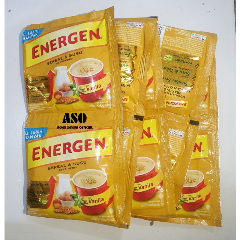 

Sale !! Energen vanila 32g RENCENG KEMASAN BARU ( isi 10pc)