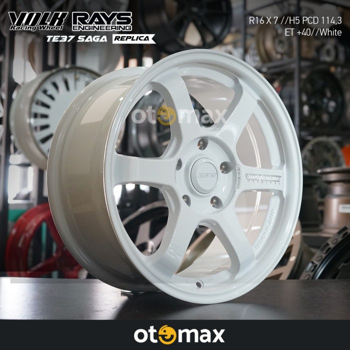 Velg Mobil Volk Rays TE37 Saga Ring 16 H5 White