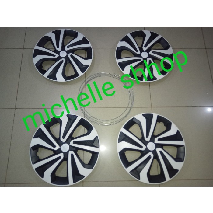 cover dop velg ring 13 carbon komb hitam calya sigra