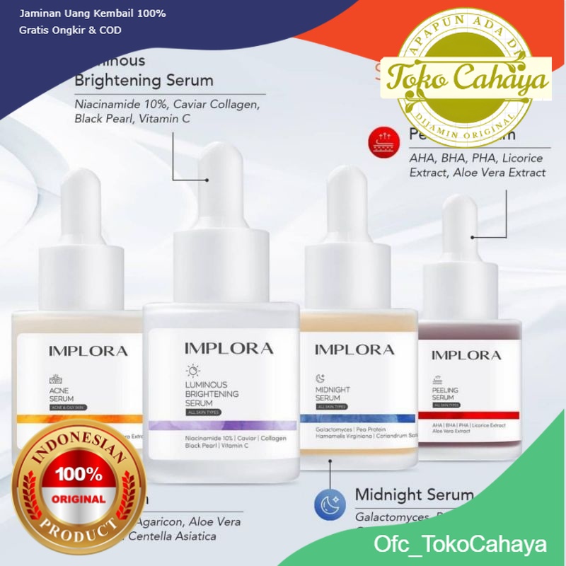 ORIGINAL TERMURAH Serum Implora BPOM / Serum Wajah Original / Serum by Implora TERMURAH