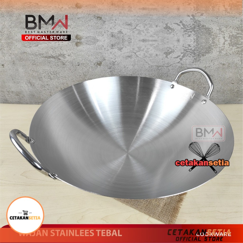 WAJAN PREMIUM STANLIES TEBAL KUALI PENGGORENGAN WOK BMW