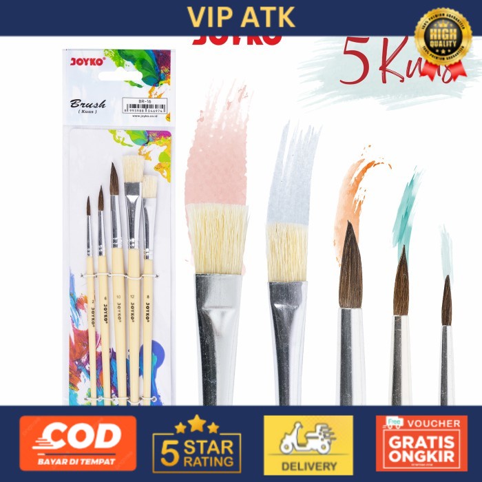 

Joyko Brush Set Acrylic / Set Kuas Lukis Cat Air Akrilik Poster BR-16 alat tulis kantor atk