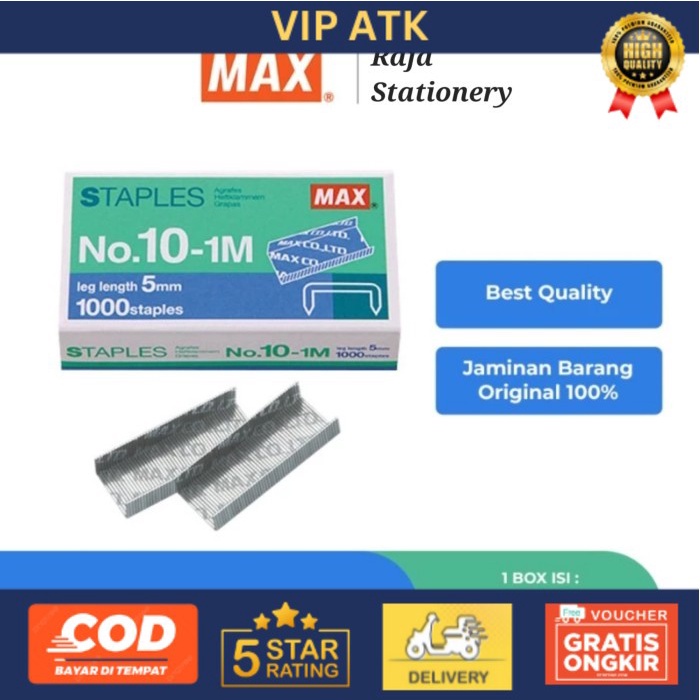 

Staples Max 5mm / Steples No.10-1M alat tulis kantor atk