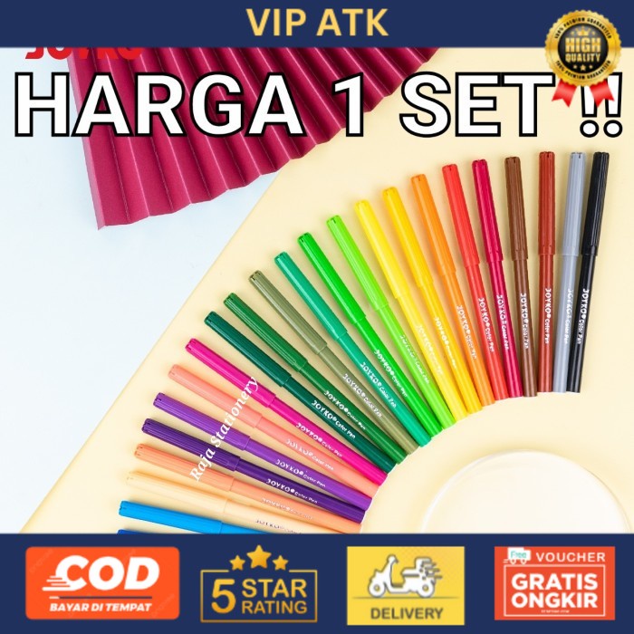 

Joyko Colour Pen Marker / Spidol Pen 12 24 Warna Joyko CLP-47 - 12 Warna alat tulis kantor atk