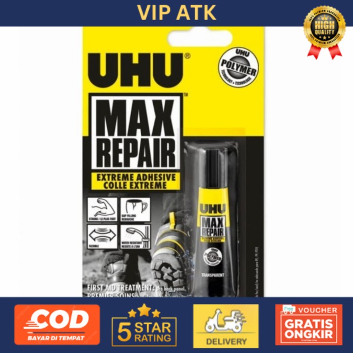 

UHU MAX Repair EXTREME Super Glue 8g / Lem Super UHU Kuat Serbaguna alat tulis kantor atk