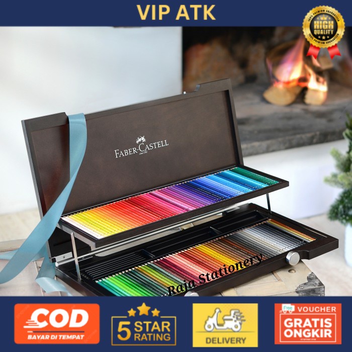 

Faber Castell 120 Colour Pencils Polychromos WOOD CASE LIMITED alat tulis kantor atk