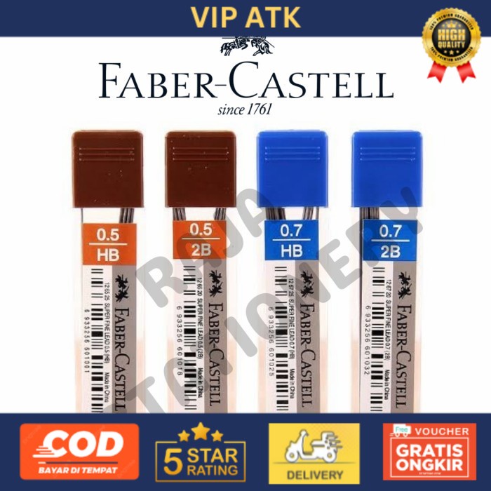 

Faber Castell Lead Superfine 0.5 0.7 / Isi Pensil Mekanik Faber 2B HB - 0.5 alat tulis kantor atk