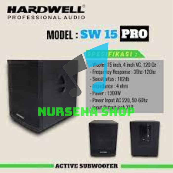 Hardwell Subwoofer Aktif 15 Inch Wisdom SW 15 Pro SW15Pro Original