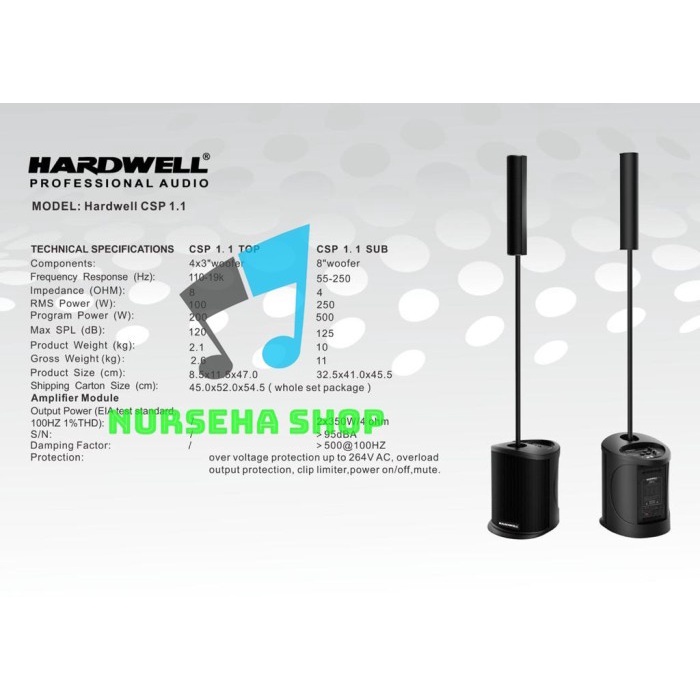 Speaker Portable Aktif Hardwell CSP 1.1 Speaker Aktif HARDWELL CSP 1 1