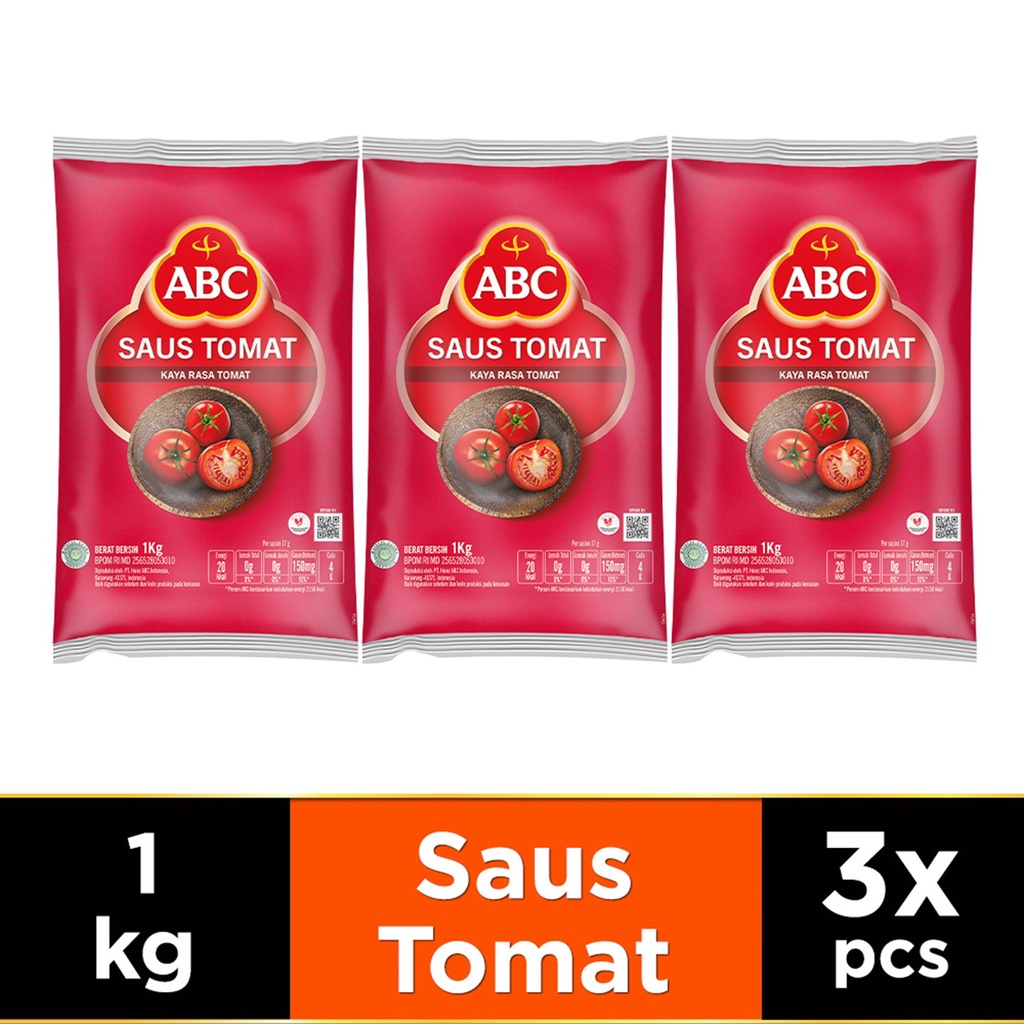 

ABC Saus Tomat 1 kg - Multi Pack 3 pcs