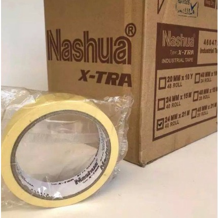 

[BOX ISI 40 PCS] - Lakban Isolasi Kertas Nashua X-Tra Ukuran 24mm x 35 Meter