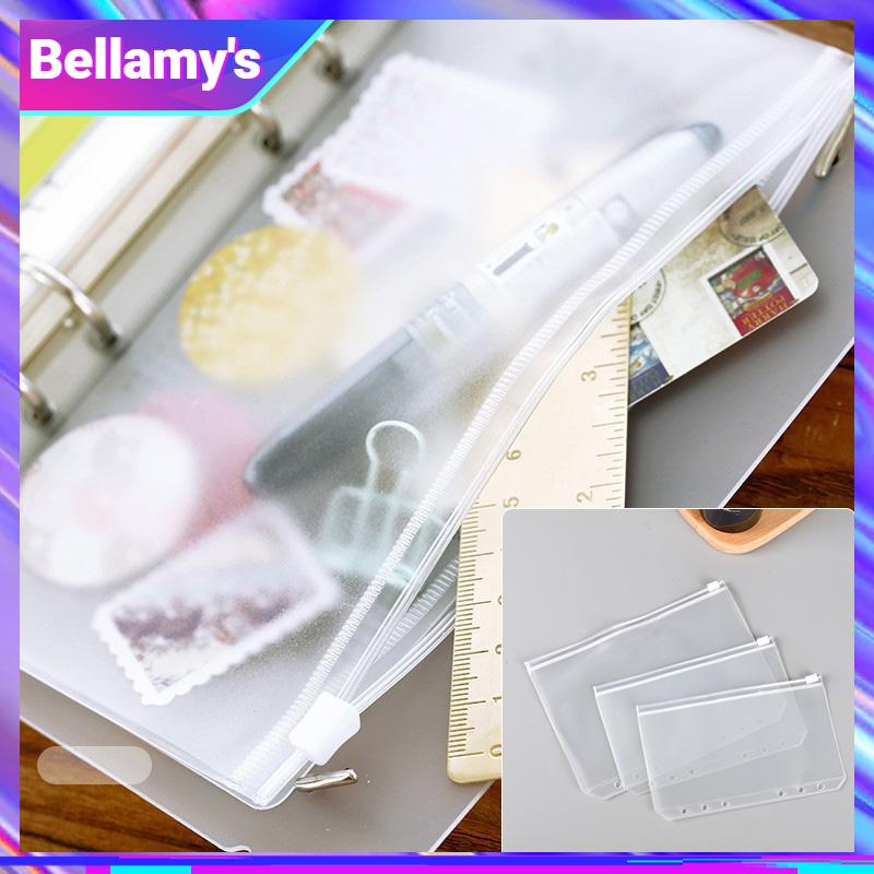 

COD ❤️ Kantong Ziplock Zipper untuk Binder Card Slot untuk Binder A5/A6/A7-Bellamy's