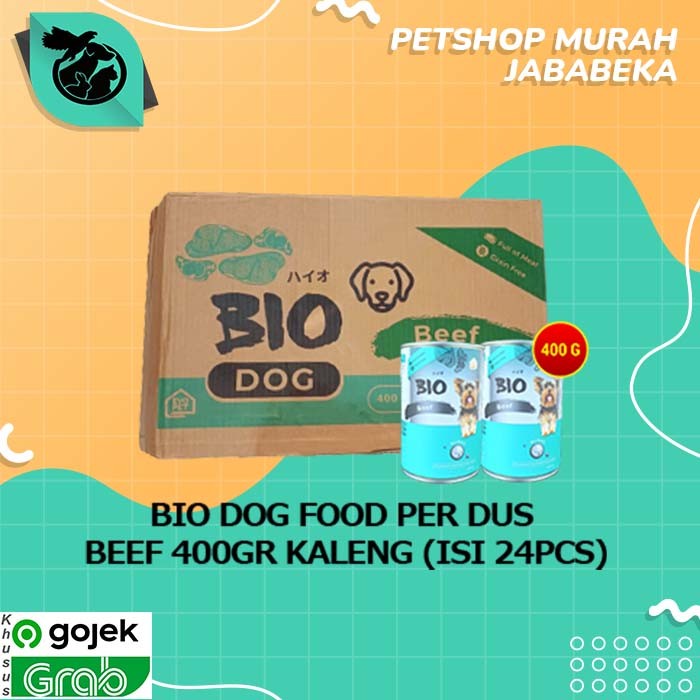 Gosend Makanan Basah Anjing Bio Dog Kaleng Wet Food 400gr Grosir 24pcs