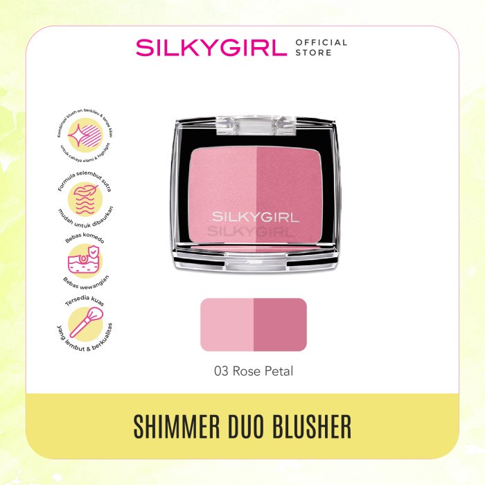 SILKYGIRL Shimmer Duo Blusher 03 Rose Petal