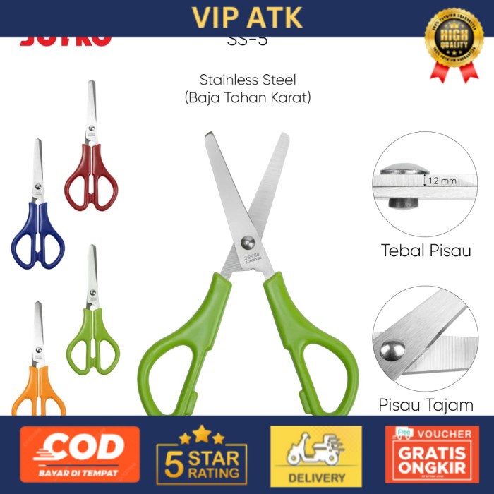 

Gunting Joyko TAJAM SC-828 SC-838 SC-848 Kertas Kecil Besar Scissor - SS-5 alat tulis kantor atk