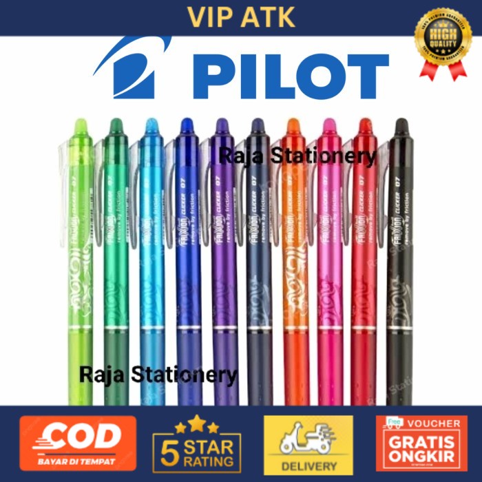 

Pilot Pen Frixion 0.5 0.7 ERASABLE / Pen Pilot BISA DIHAPUS Frixion - Biru, 0.7 alat tulis kantor atk