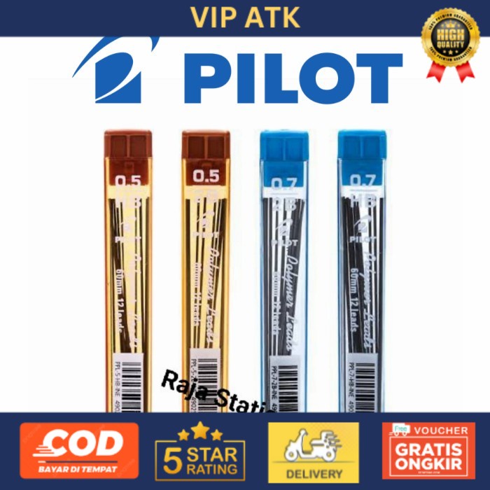 

Pilot Pencil Lead 2B 0.5mm 0.7mm / Isi Pensil Mekanik Pilot 0.5 0.7 2B - 0.5mm PPL-5 alat tulis kantor atk